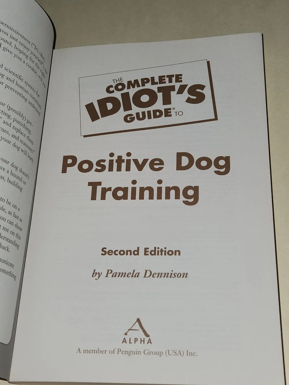 Source Unknown Positive Dog Training Book - Blue & Orange Cover